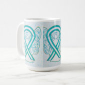 Mug Cervical Cancer Sensibilisation Ruban Angel Art Mu (Devant gauche)