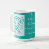 Mug Cervical Cancer Sensibilisation Ruban Angel Coffee (Devant gauche)