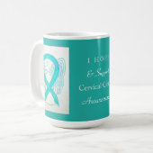 Mug Cervical Cancer Sensibilisation Ruban Angel Custom (Devant gauche)