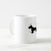 Mug Cesky Terrier Chien - Classes Silhouette de la lun (Devant gauche)
