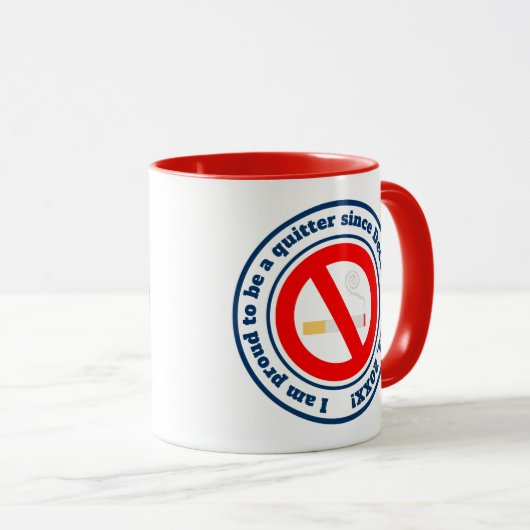Mug Cessez de fumer - récompense de jalon (Devant droit)