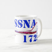 Mug Cessna 172 Skyhawk Illustration Bold Text Design (Devant droit)