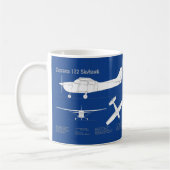 Mug Cessna 172 Skyhawk - Plan directeur de l'avion ABD (Gauche)