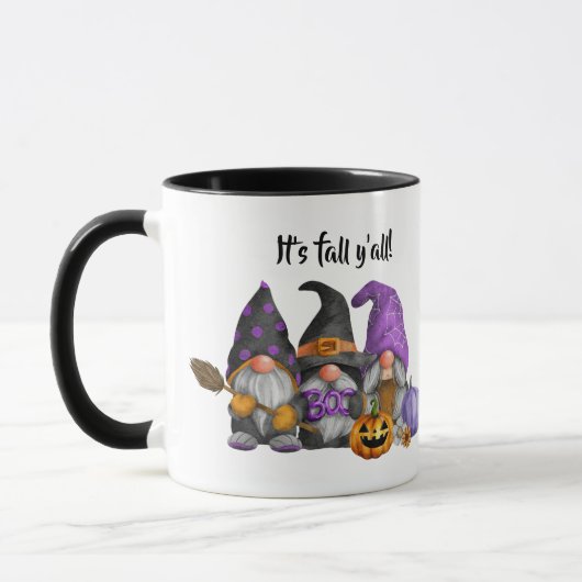 Mug C'est automne Y'All Automne Gnomes Aquarelle (Gauche)