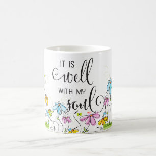 Mug C'est bien avec mon âme de fleurs chrétiennes