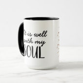 Mug "C'est bien avec mon âme" et Fleur de coton (Devant gauche)