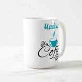 Mug C'est Café Time Aqua Design (Devant droit)