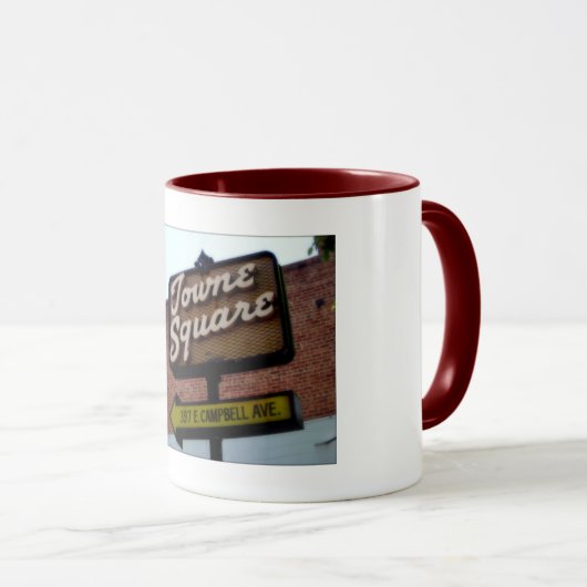 Mug C'est Campbell CA, mugue de signalisation de Towne (Devant droit)