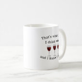 Mug C'est ce que je fais je bois du vin (Devant droit)