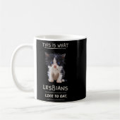 Mug C'Est Ce Que Les Lesbiennes Aiment Manger - Drôle (Gauche)