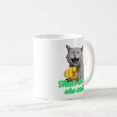 Mug C'est ce qu'elle a dit Mème de chat drôle qui rit (Devant droit)
