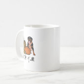 Mug C'est Chute Y'all Jaune Rottweiler Chien Leopard P (Devant gauche)