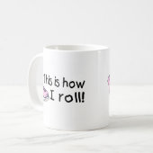 Mug C'est comment je roule le patin de glace rose (Devant gauche)
