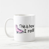 Mug C'est comment je roule le patin de glace rose (Gauche)
