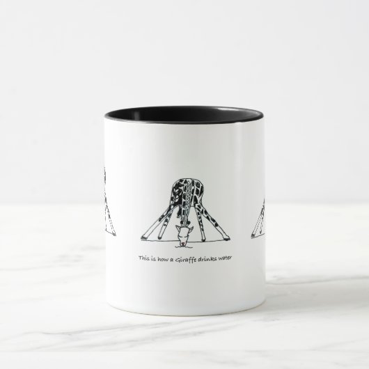 Mug C'est comment une girafe boit les eaux blanches (Centre)