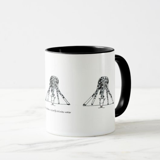 Mug C'est comment une girafe boit les eaux blanches (Devant droit)