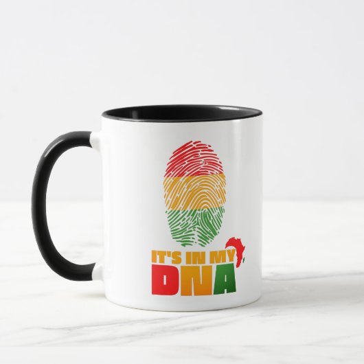 Mug C'est dans mon ADN drapeau africain Mois de l'hist (Gauche)