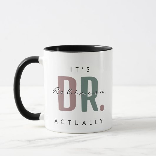 Mug C'est Dr. [Nom personnalisé] En fait (Gauche)