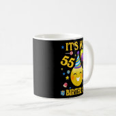 Mug C'est drôle, c'est mon 55e anniversaire 55 ans 55e (Devant droit)