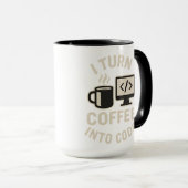Mug C'est drôle de transformer le café en code (Devant droit)