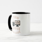 Mug C'est drôle de transformer le café en code (Devant gauche)