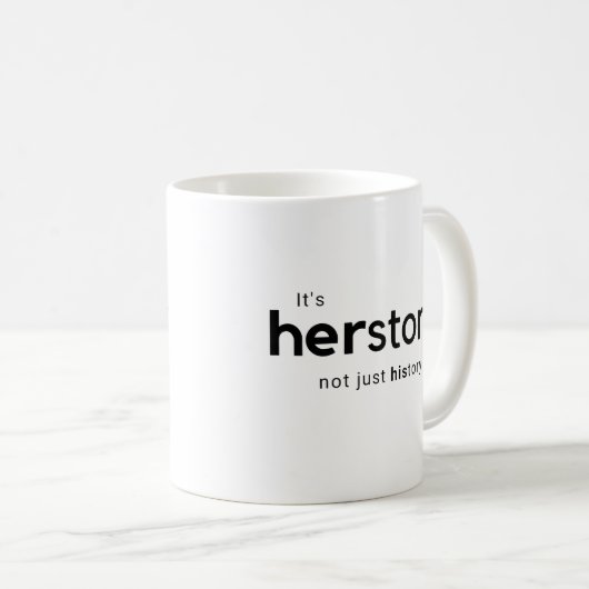 Mug C'est histoire de Herstory pas simplement (Devant droit)