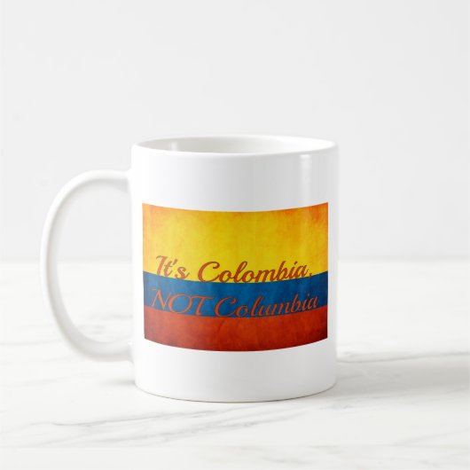 Mug "C'est la Colombie, pas Colombie " (Gauche)
