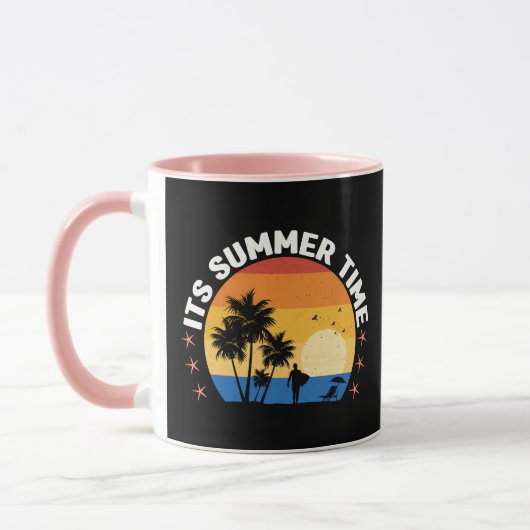 Mug C'est la conception de coucher de soleil tropical (Gauche)