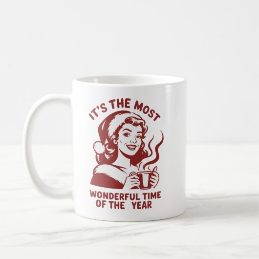Mug C'est la période la plus merveilleuse avec un Noël (Gauche)