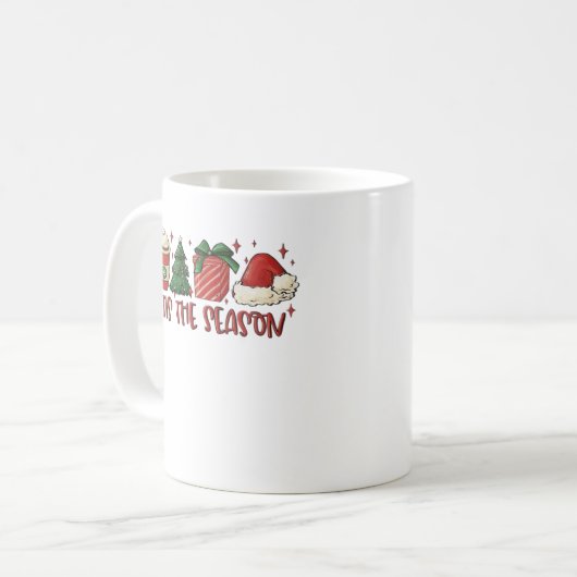 Mug C'Est La Saison Café De Noël Amour De Vacances Drô (Devant gauche)