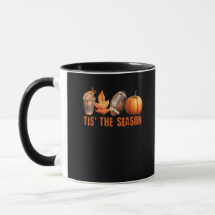Mug C'est la saison de la citrouille latte feuille aut