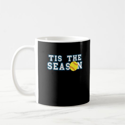 Mug C'est la saison d'entraîneur de softball Créatif D (Gauche)