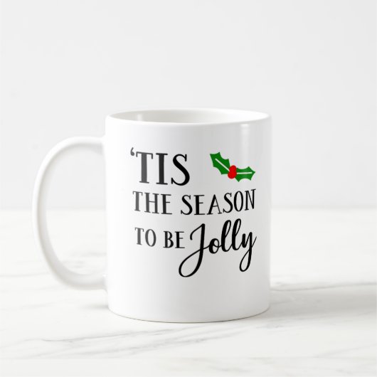 Mug C'est la saison d'être le gui de Noël (Gauche)