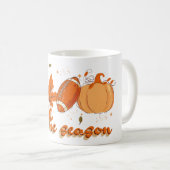 Mug C'est la saison Football Citrouille automne (Devant droit)