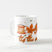 Mug C'est la saison Football Citrouille automne (Devant gauche)