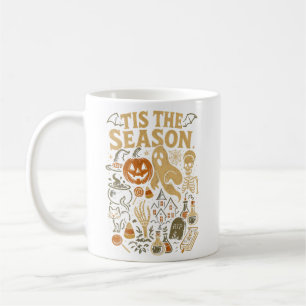 Mug C'est la saison Halloween squelette fantôme vintag