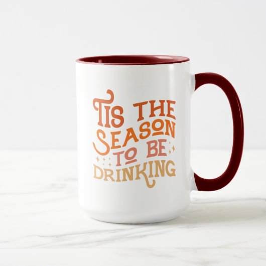 Mug C'est la saison pour boire Drôle Conception de vac (Droite)