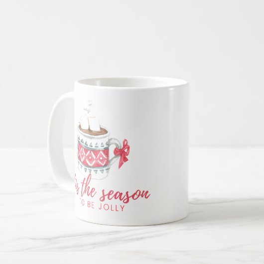 Mug 'C'est la saison pour être joyeux Marshmallow Noël (Devant gauche)