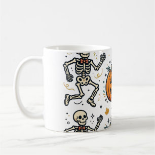 Mug C'est la saison squelette rétro citrouille fantôme