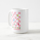 Mug C'Est La Saison Super Pink Coquette Nom De Noël (Devant gauche)