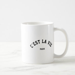 Mug Cest La Vie Paris France Femmes Hommes Été Vintage