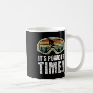 Mug C'est l'heure de la poudre drôle de ski neige free