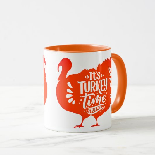 Mug C'est l'heure de la Turquie pour Thanksgiving (Devant droit)