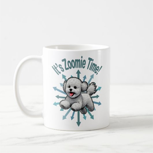 Mug C'est l'heure de Zoomie Bichon Frise (Gauche)