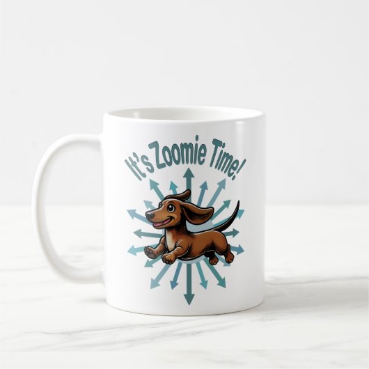 Mug C'est l'heure de Zoomie Dachshund (Gauche)