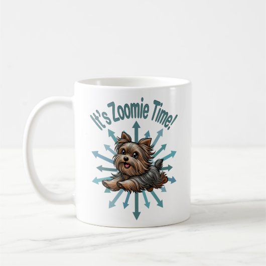 Mug C'est l'heure de Zoomie Yorkshire Terrier (Gauche)