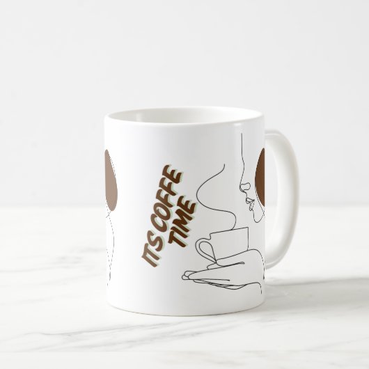 Mug C'est l'heure du café (Devant droit)