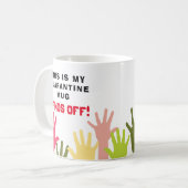 Mug C'EST MA QUARANTAINE MAINS EN BOUGIE ! Drôle (Devant gauche)