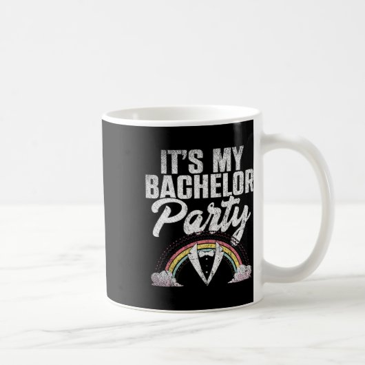 Mug C'est ma soirée de bachelor Rainbow Groom Drôle de (Droite)