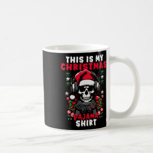 Mug C'est ma vidéo de jeux vidéo de pyjama de Noël squ